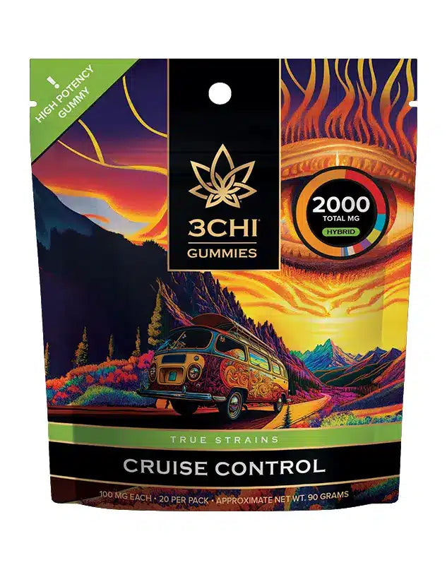 3Chi Cruise Control True Strains 100mg Gummies (20 gummies, 2000mg)