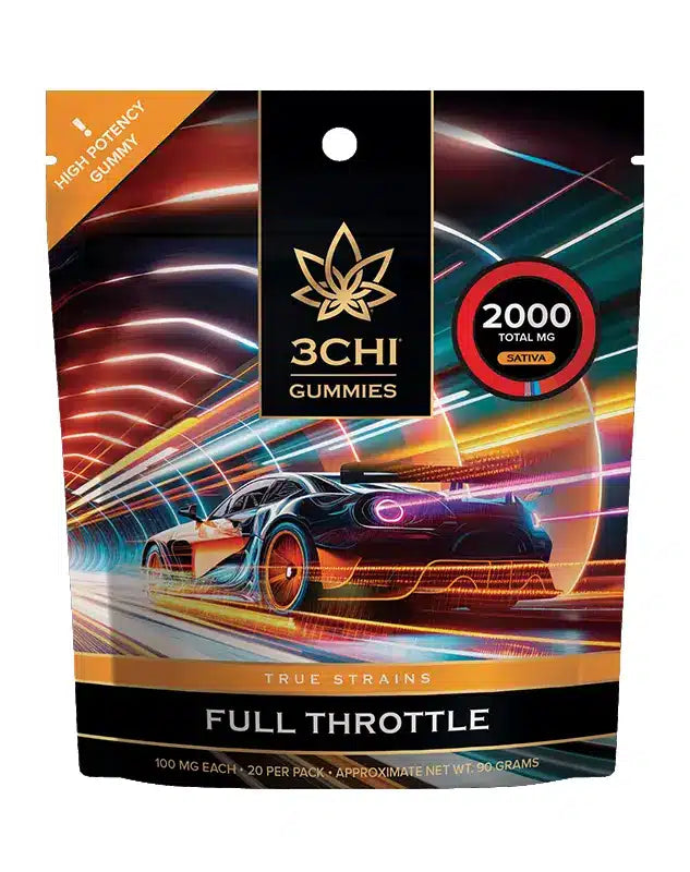 3Chi Full Throttle True Strains 100mg Gummies (20 gummies, 2000mg)