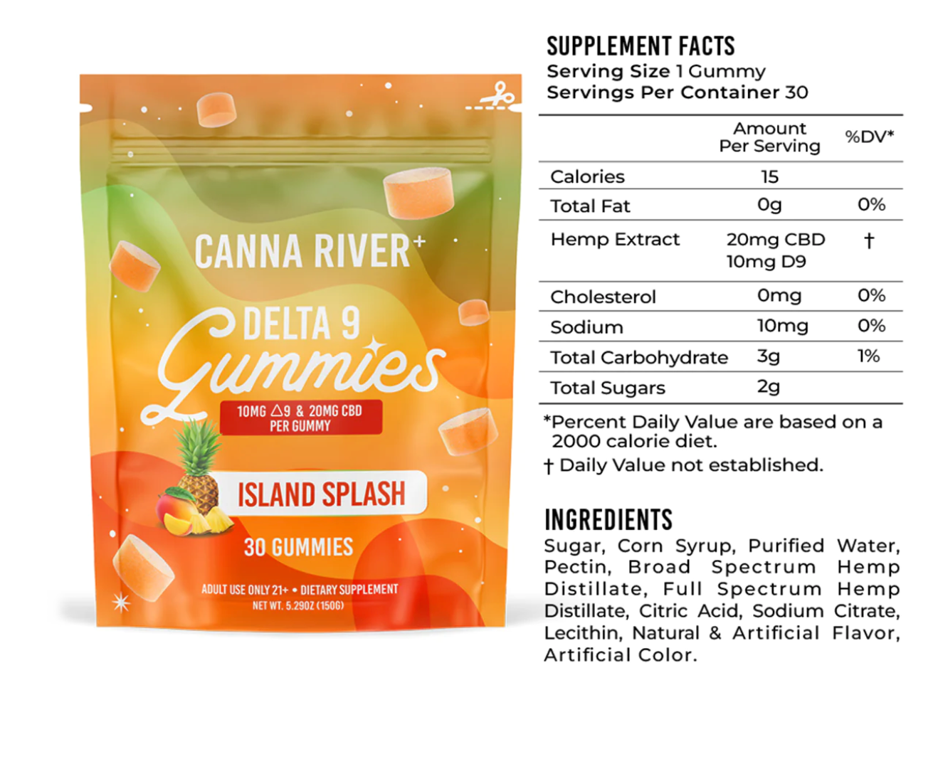 Canna River Delta-9 Island Splash Gummies (900mg)
