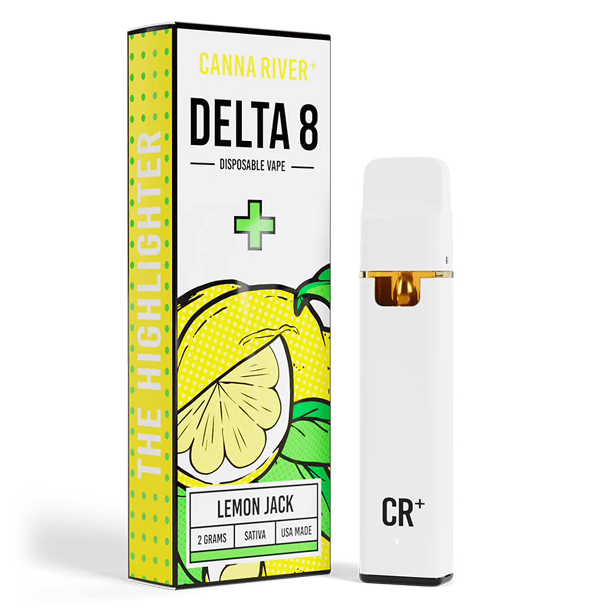 CannaRiver D8/D10 Highlighter Disposable (Lemon Jack Sativa, 2g)