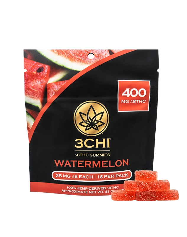 3Chi Delta 8 Gummies - Watermelon, 16 pack (400 mg)